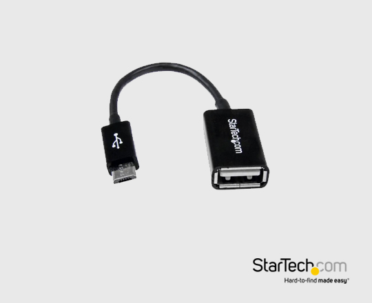 Male USB Micro B to Female USB A Adapter